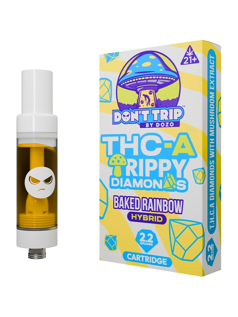 Baked Rainbow Don’t Trip by Dozo THC-A Trippy Diamonds Cartridge 2.2G