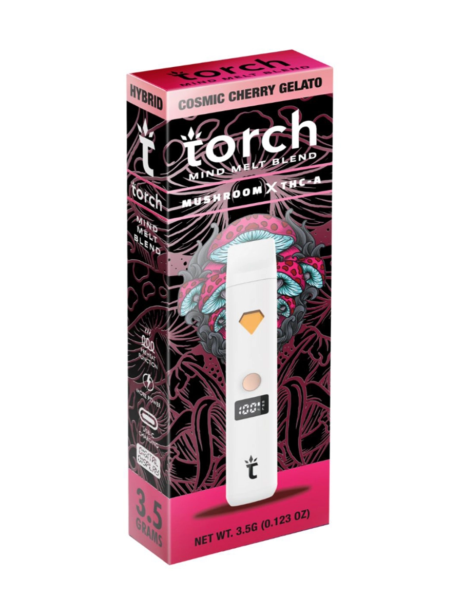 Cosmic Cherry Gelato Torch Mind Melt Mushroom x THC-A Blend White Series Vape 3.5G