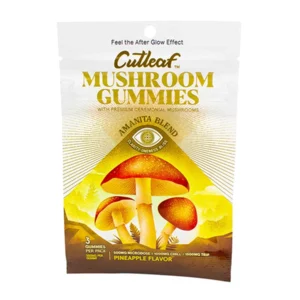 Pinapple Cutleaf Mushroom Gummies Amanita Blend 500mg
