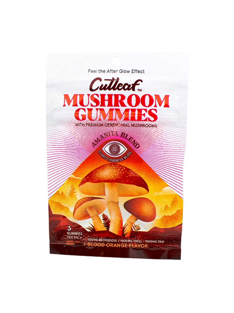 Blood Orange Cutleaf Mushroom Gummies Amanita Blend 500mg