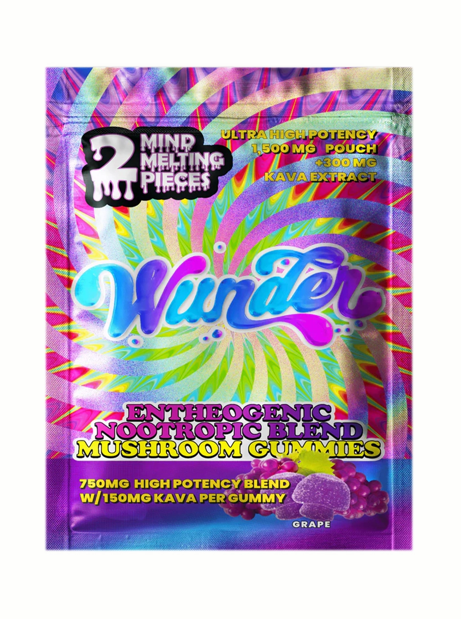 Grape Wunder Entheogenic Nootropic Blend Amanita Mushroom Gummies 2ct