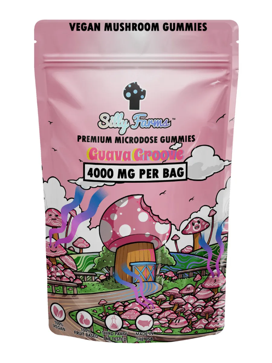 Guava Groove Silly Farms Vegan Mushroom Gummies 4000MG