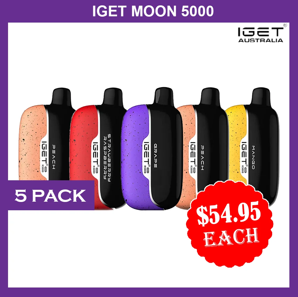 IGET MOON 5000 PUFFS β 5 PACK
