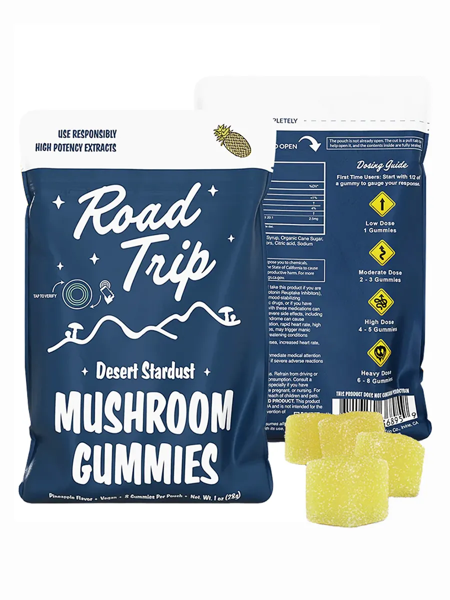 Pineapple Road Trip Desert Stardust Shroom Vegan Gummies 8ct 28G