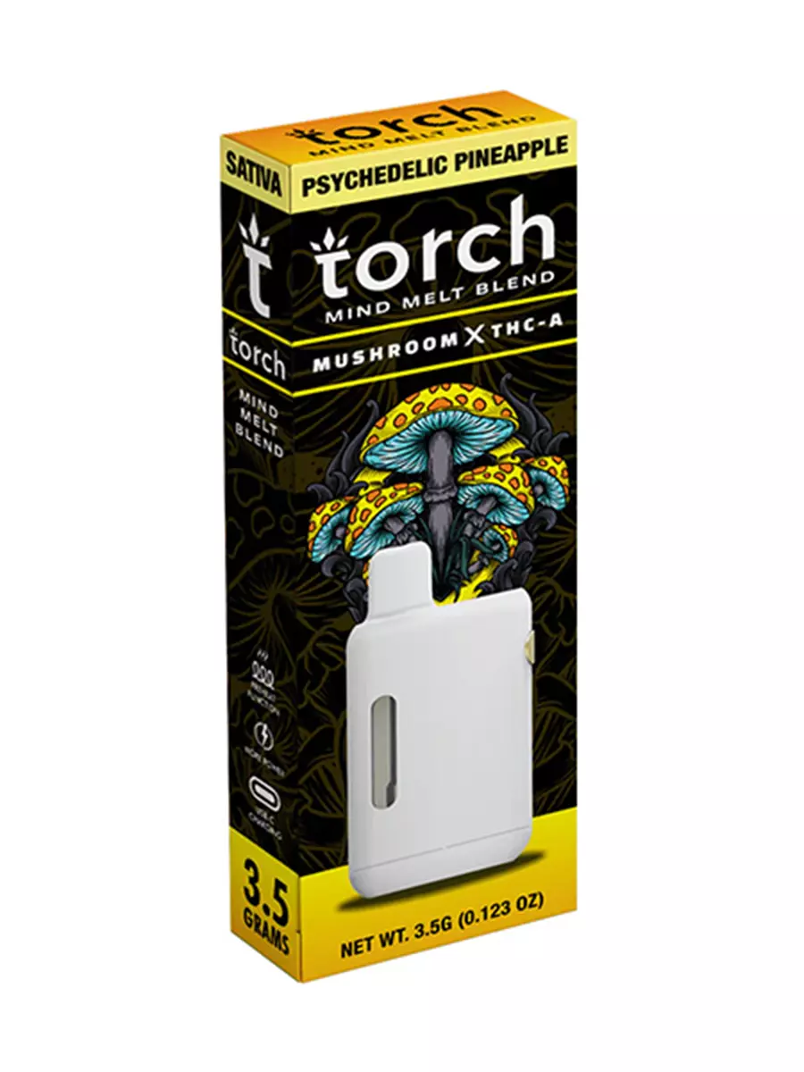 Psychedelic Pineapple Torch Mind Melt Mushroom x THC-A Blend Vape 3.5G