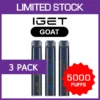 IGET GOAT – 5000 PUFFS – 3 PACK